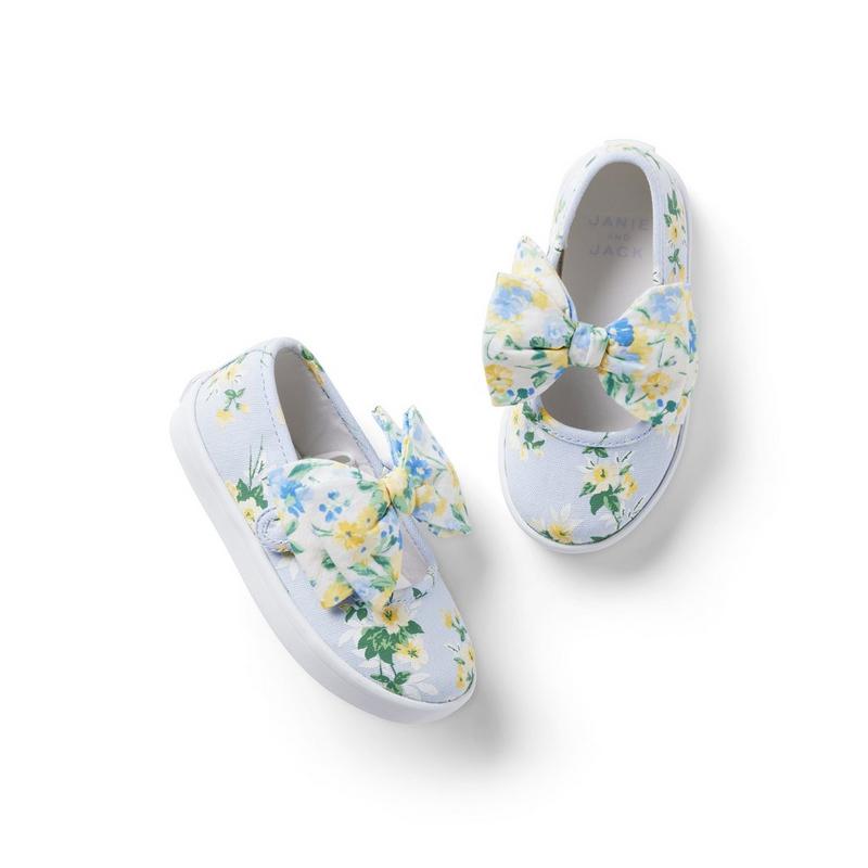 Floral Bow Sneaker - Janie And Jack